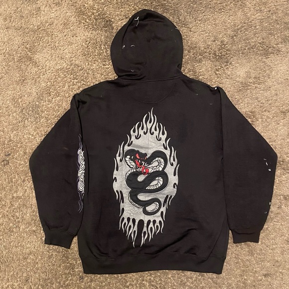 JNCO hissing snake embroidered hoodie - Picture 1 of 4